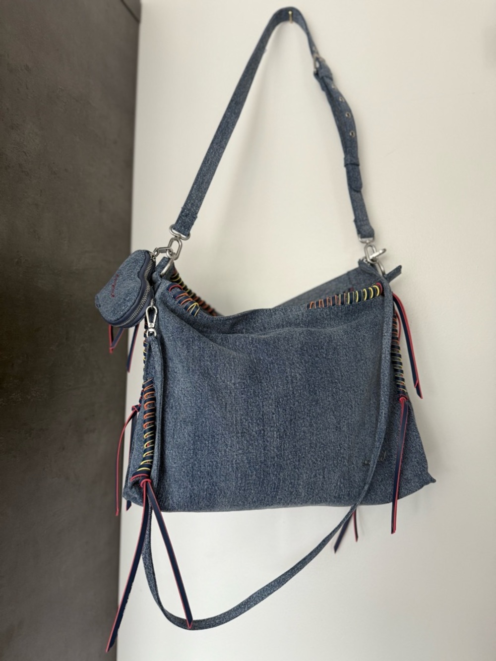 NWT Desigual Blue Denim Shoulder Bag and Heart Coin Pouch 2026 collection 🌱 - Picture 13 of 16